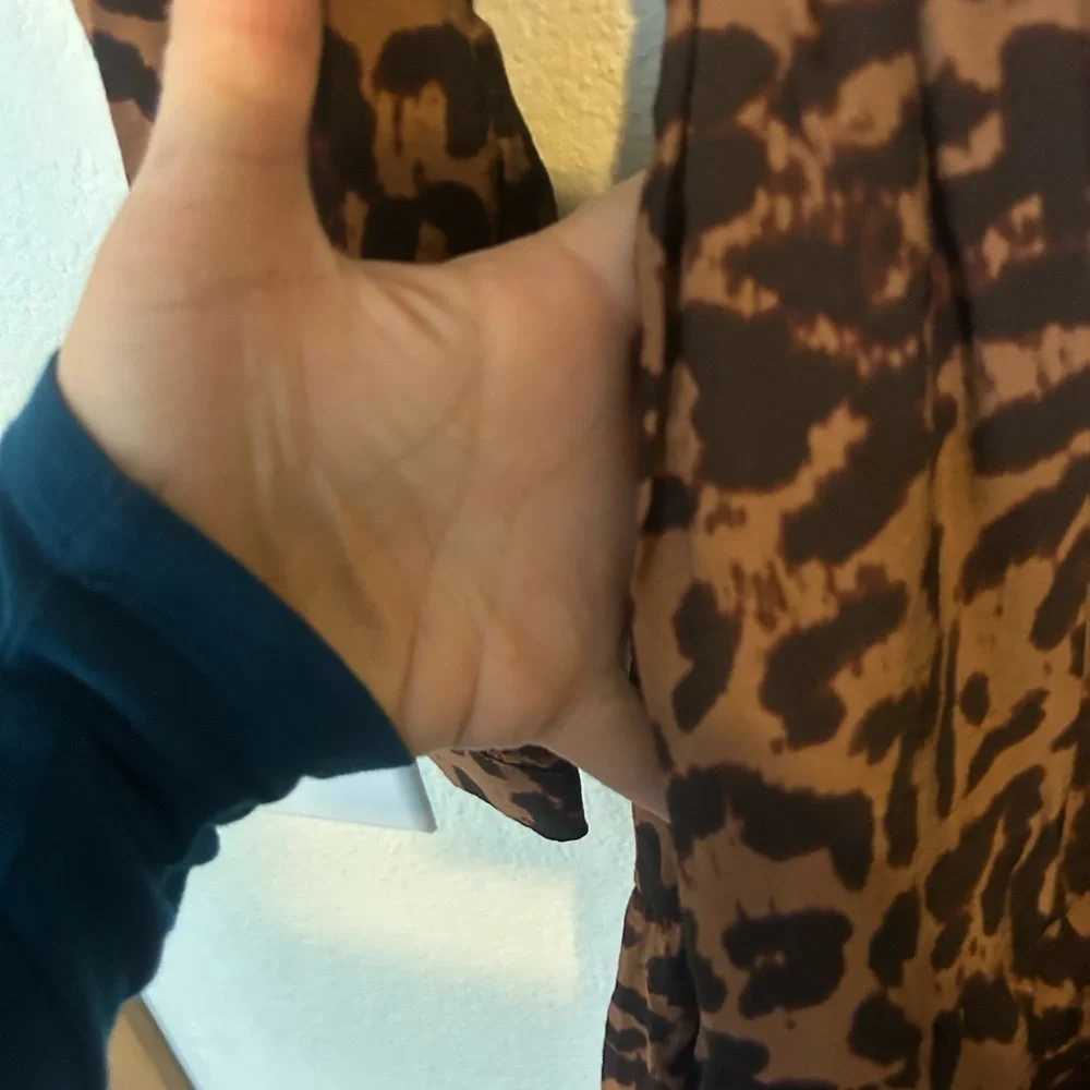 Rebecca Minkoff Brown Leopard Long Sleeve Mini Dress XS